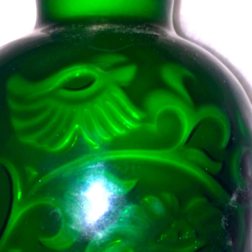 🌿💚🌿 Delightful Vintage 80's Avon Petite Forest Green Faux Jade Fragrance Vase - Picture 7 of 15